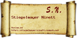 Stiegelmayer Ninett névjegykártya